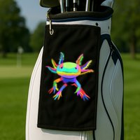 Pop Art Axolotl Golf Towel