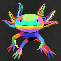 Pop Art Axolotl Golf Towel
