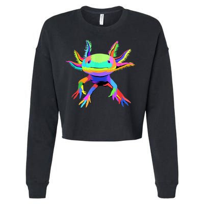Pop Art Axolotl Cropped Pullover Crew