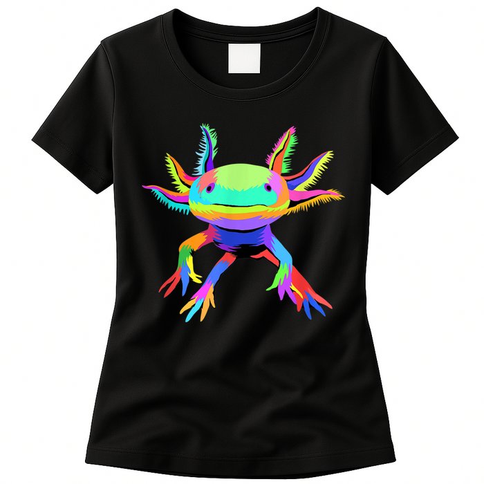 Pop Art Axolotl Womens T-Shirt