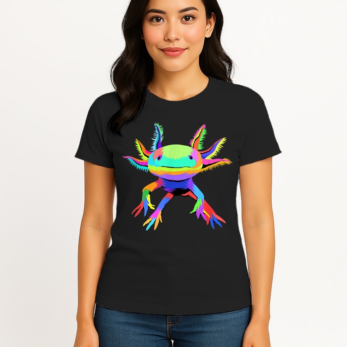 Pop Art Axolotl Womens T-Shirt