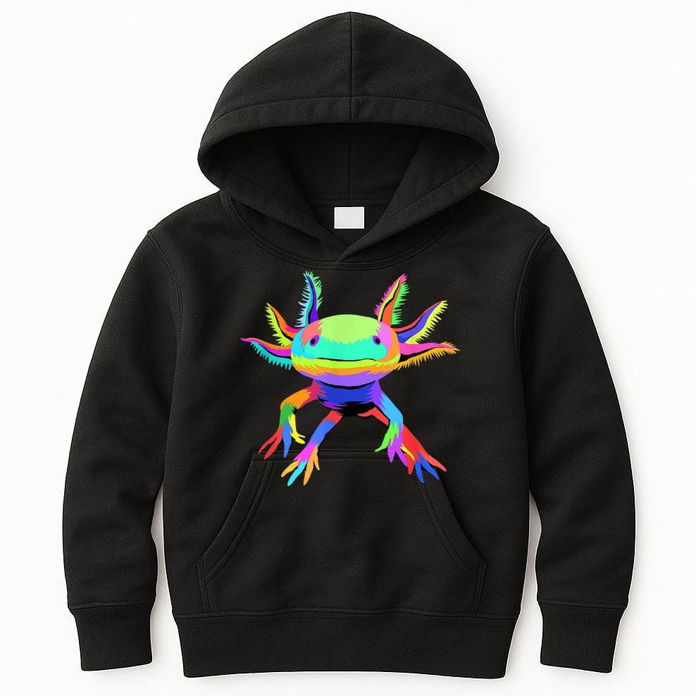 Pop Art Axolotl Kids Hoodie