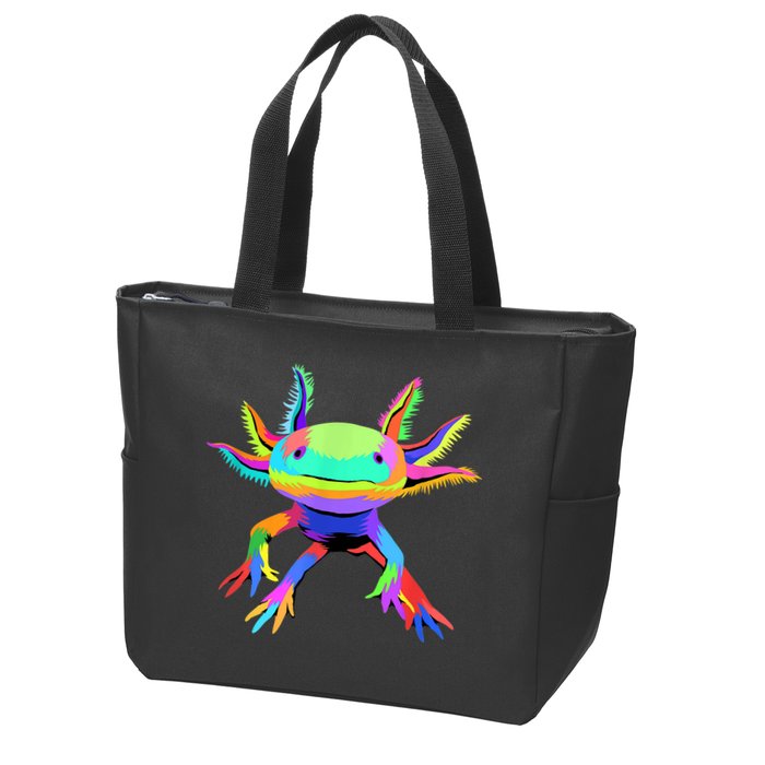 Pop Art Axolotl Zip Tote Bag