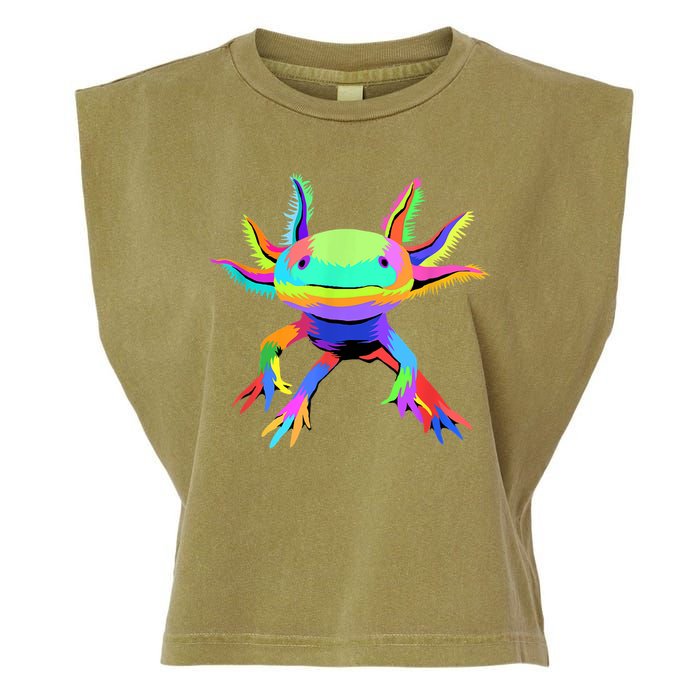 Pop Art Axolotl Garment-Dyed Women's Muscle Tee