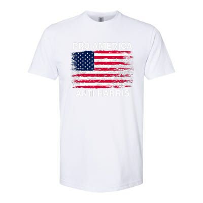 Pro America Anti Kamala Flag Kamala Harris Anti Harris Softstyle® CVC T-Shirt