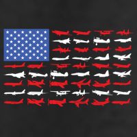Pilot Airplane American Flag Plane Aviation Gift 7 Panel Mesh Trucker Snapback Hat