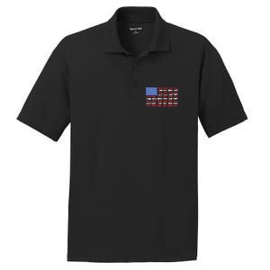 Pilot Airplane American Flag Plane Aviation Gift PosiCharge RacerMesh Polo