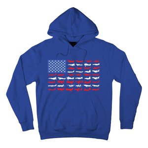 Pilot Airplane American Flag Plane Aviation Gift Hoodie