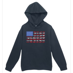 Pilot Airplane American Flag Plane Aviation Gift Urban Pullover Hoodie