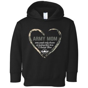 Proud American Army Mother Woman Army Woman Proud Mom Heart Military Mom Toddler Hoodie