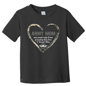 Proud American Army Mother Woman Army Woman Proud Mom Heart Military Mom Toddler T-Shirt