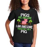 Pigs Are Awesome I Am Awesome Therefore I Am A Pig Kids T-Shirt