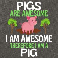 Pigs Are Awesome I Am Awesome Therefore I Am A Pig Cotton Canvas Backpack