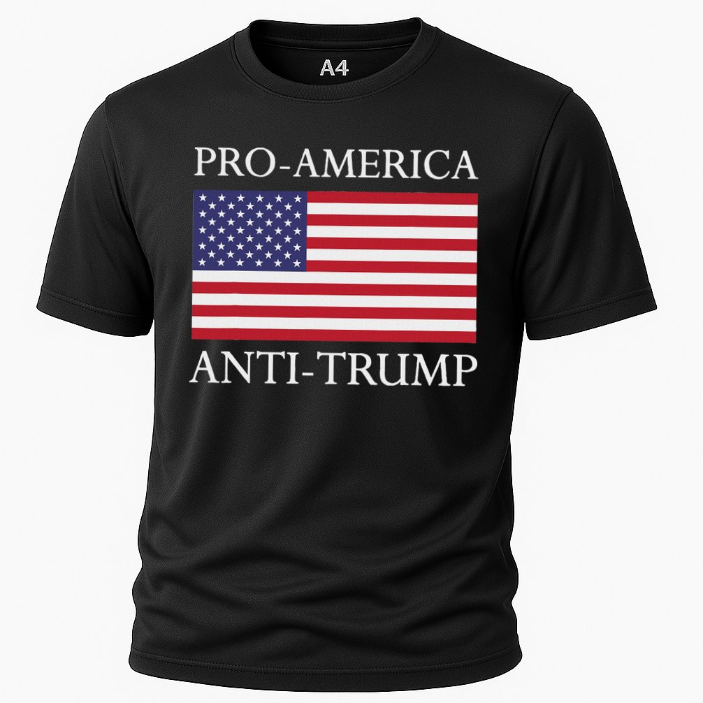 Pro America Anti Trump American Usa Flag Resist Cooling Performance Crew T-Shirt