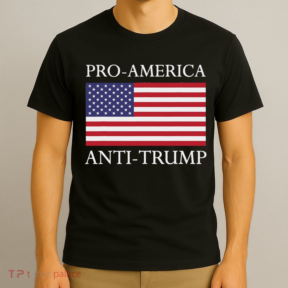 Pro America Anti Trump American Usa Flag Resist T-Shirt
