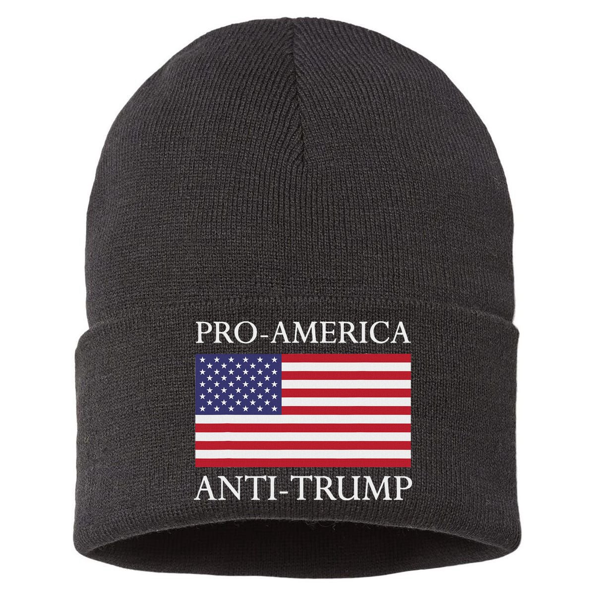 Pro America Anti Trump American Usa Flag Resist Sustainable Knit Beanie