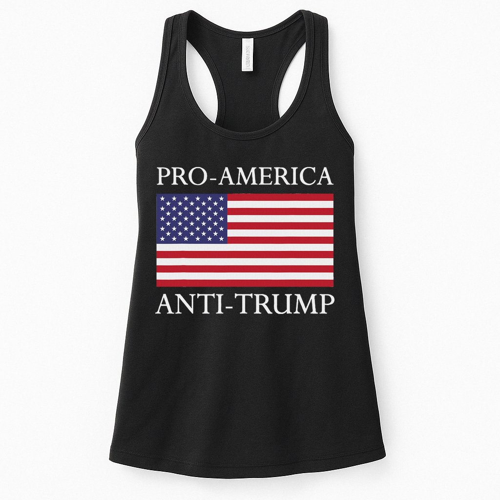 Pro America Anti Trump American Usa Flag Resist Womens Tank Top