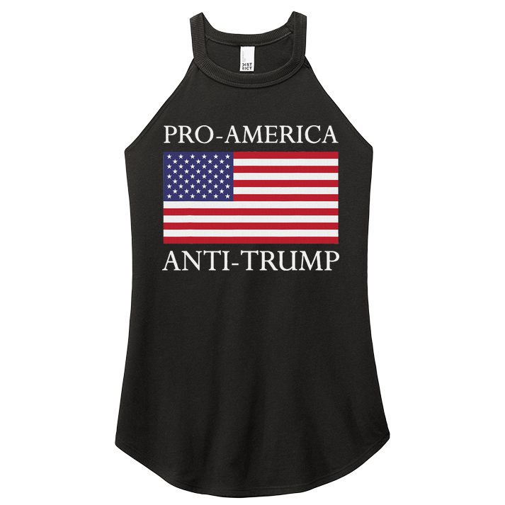 Pro America Anti Trump American Usa Flag Resist Women's Perfect Tri Rocker Tank