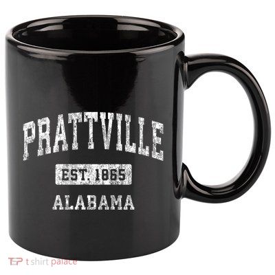 Prattville Alabama Al Vintage Sports Established 11oz C Handle Ceramic Mug