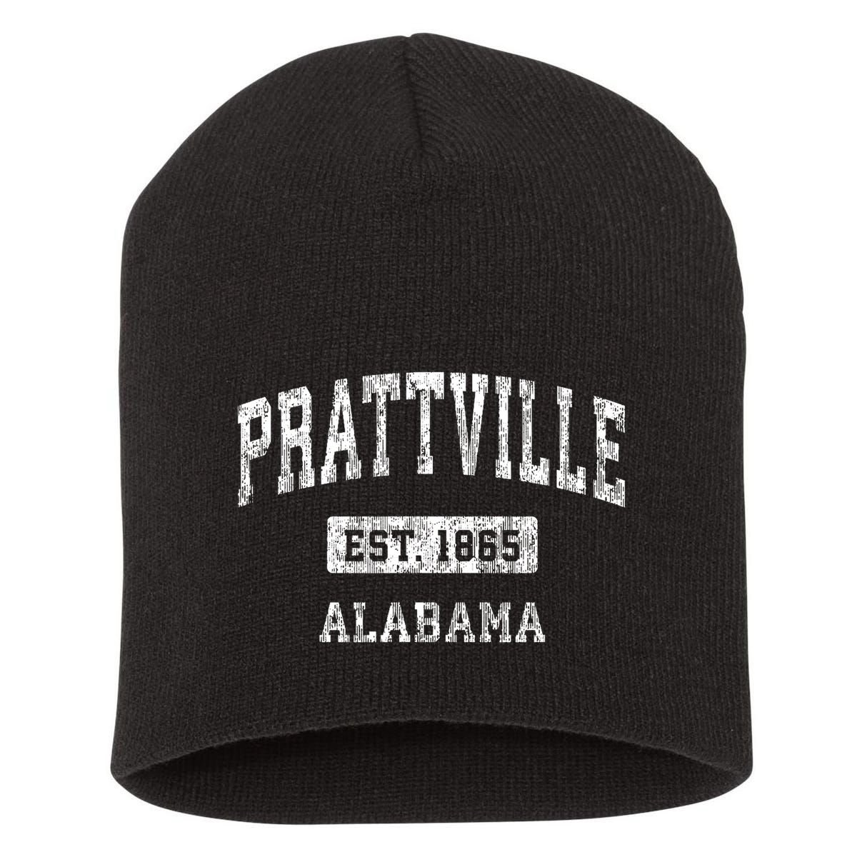 Prattville Alabama Al Vintage Sports Established Short Acrylic Beanie
