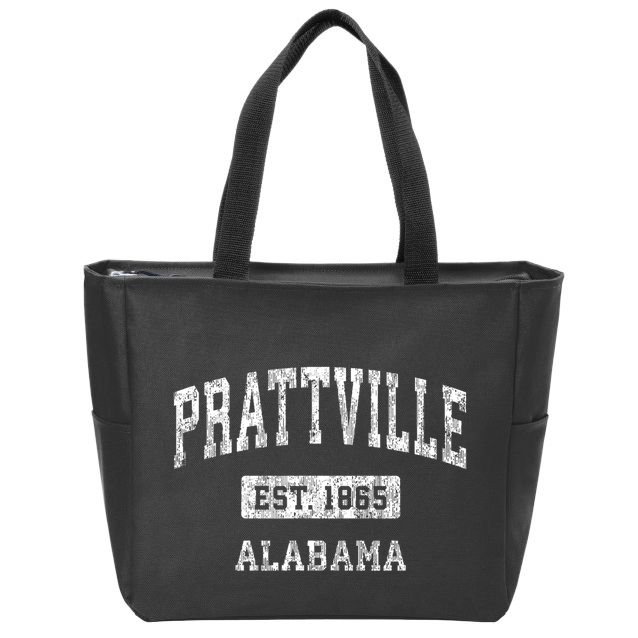 Prattville Alabama Al Vintage Sports Established Zip Tote Bag