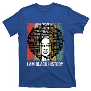 Proud African American Afro I Am Black History Gift T-Shirt