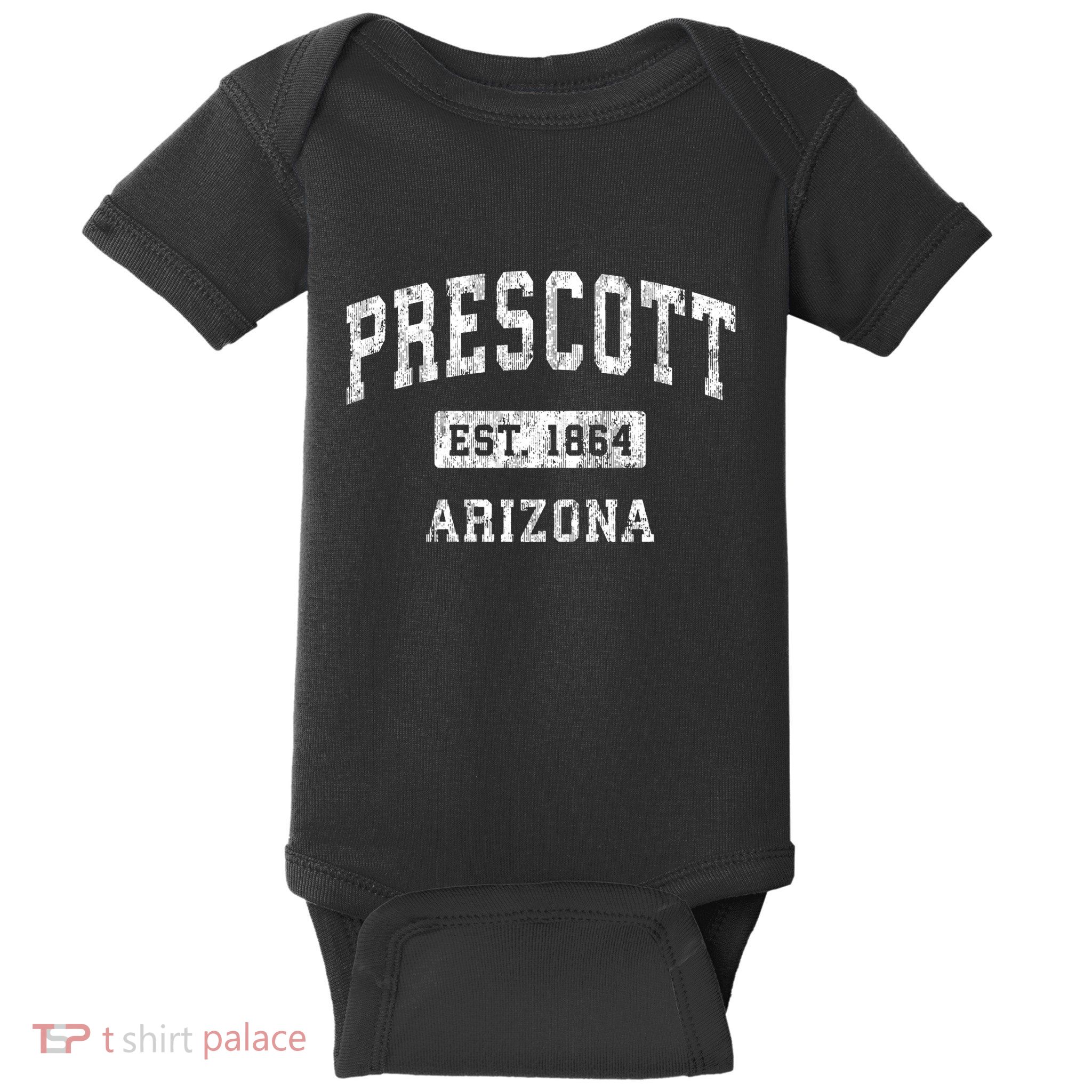Prescott Arizona Az Vintage Established Sports Baby Bodysuit