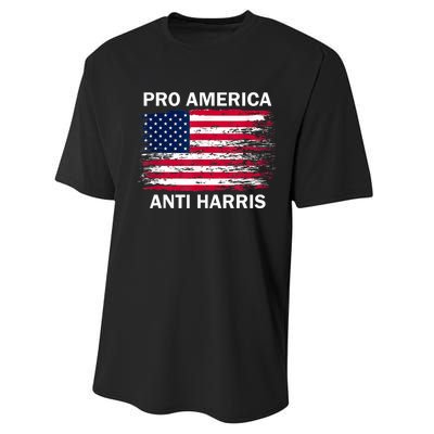 Pro America Anti Kamala Flag Kamala Harris Anti Harris Performance Sprint T-Shirt