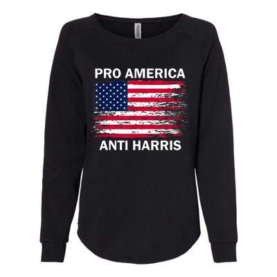 Pro America Anti Kamala Flag Kamala Harris Anti Harris Womens California Wash Sweatshirt