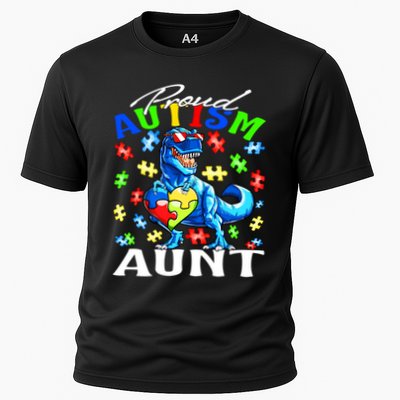 Proud Autism Aunt Dinosaur Autism Awareness Cool Gift Performance Shirt