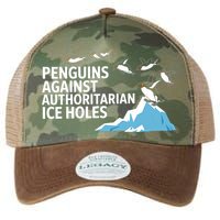 Penguins Against Authoritarian Ice Holes Sarcastic  Legacy Tie Dye Trucker Hat