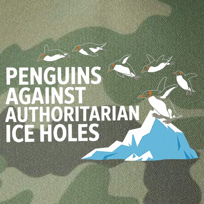 Penguins Against Authoritarian Ice Holes Sarcastic  Legacy Tie Dye Trucker Hat