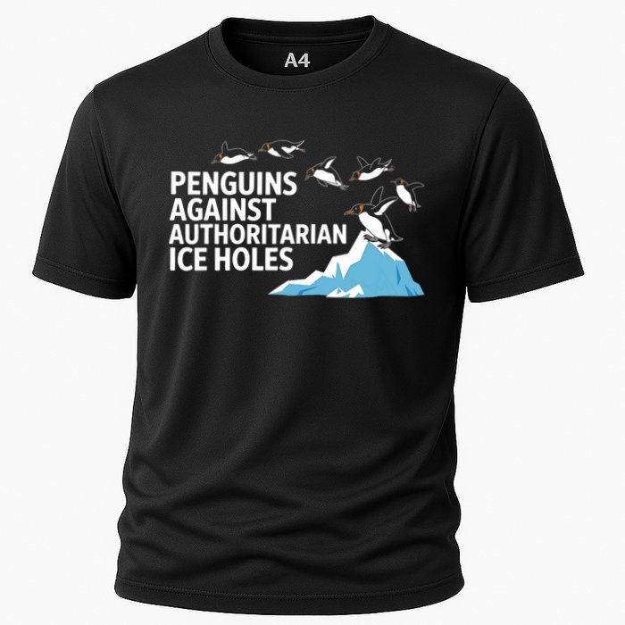 Penguins Against Authoritarian Ice Holes Sarcastic  Cooling Performance Crew T-Shirt