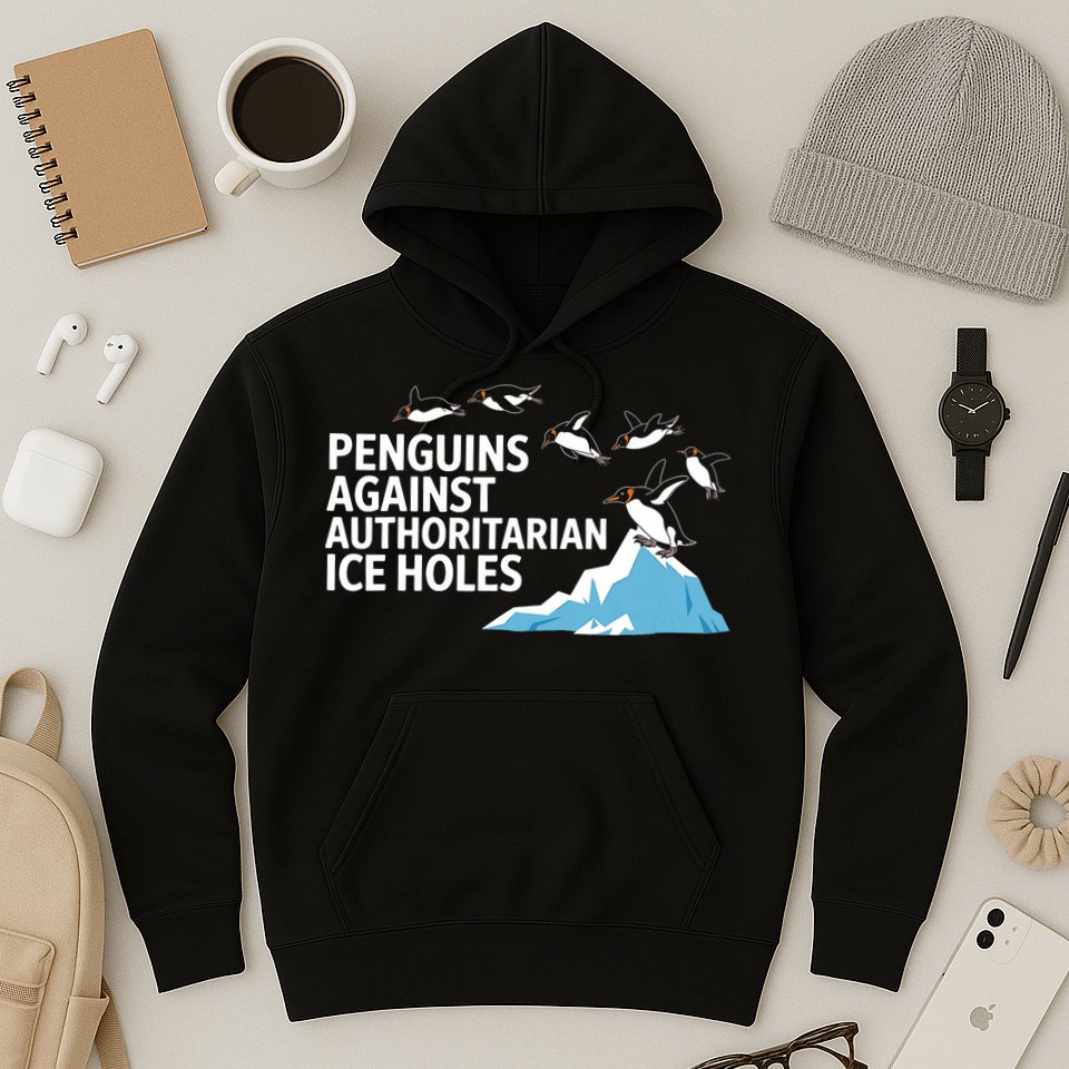 Penguins Against Authoritarian Ice Holes Sarcastic  Hoodie