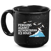 Penguins Against Authoritarian Ice Holes Sarcastic  15oz Campfire Ceramic Mug