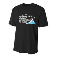 Penguins Against Authoritarian Ice Holes Sarcastic  Youth Performance Sprint T-Shirt