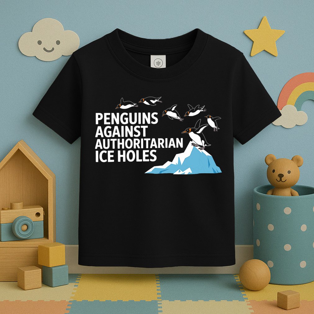 Penguins Against Authoritarian Ice Holes Sarcastic  Toddler T-Shirt