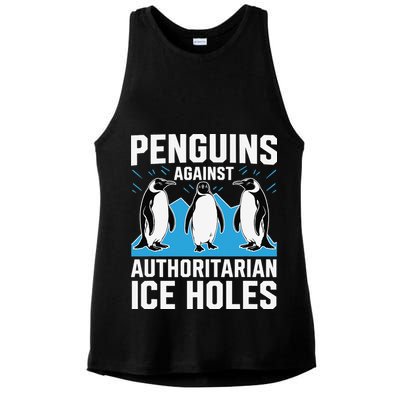 Penguins Against Authoritarian Ice Holes Resist Penguin Ladies PosiCharge Tri-Blend Wicking Tank
