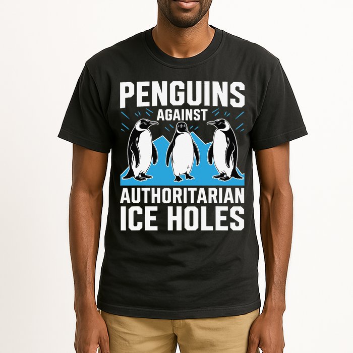Penguins Against Authoritarian Ice Holes Resist Penguin Tall T-Shirt