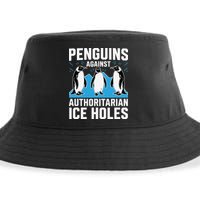 Penguins Against Authoritarian Ice Holes Resist Penguin Sustainable Bucket Hat
