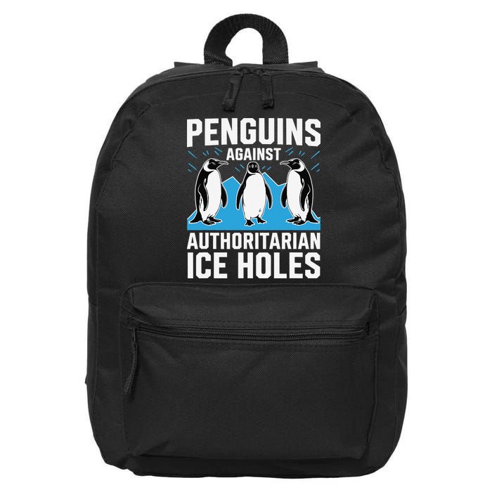 Penguins Against Authoritarian Ice Holes Resist Penguin 16 in Basic Backpack