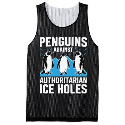 Penguins Against Authoritarian Ice Holes Resist Penguin Mesh Reversible Basketball Jersey Tank