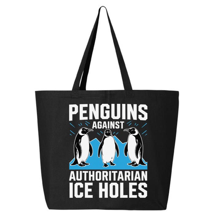 Penguins Against Authoritarian Ice Holes Resist Penguin 25L Jumbo Tote