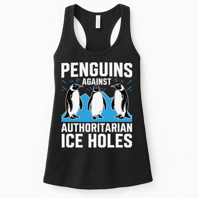 Penguins Against Authoritarian Ice Holes Resist Penguin Womens Tank Top