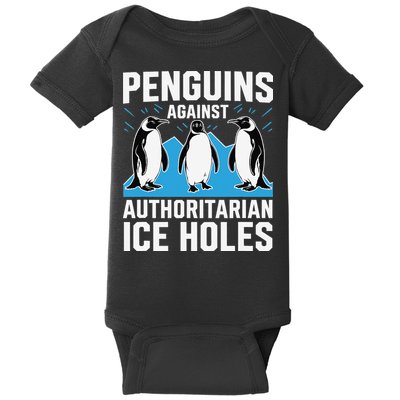 Penguins Against Authoritarian Ice Holes Resist Penguin Baby Bodysuit