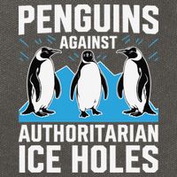 Penguins Against Authoritarian Ice Holes Resist Penguin Cotton Canvas Backpack
