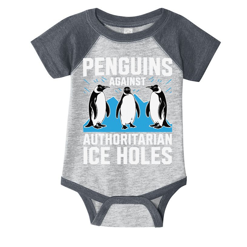 Penguins Against Authoritarian Ice Holes Resist Penguin Infant Baby Jersey Bodysuit