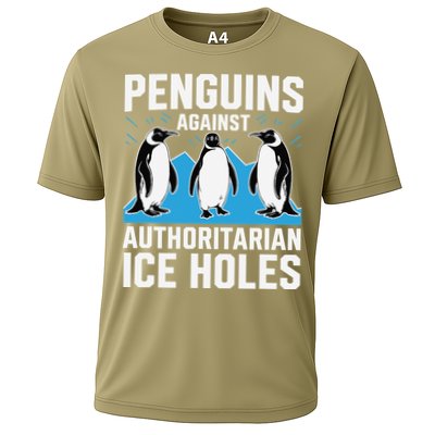 Penguins Against Authoritarian Ice Holes Resist Penguin Cooling Performance Crew T-Shirt