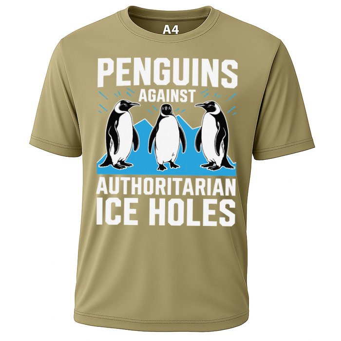 Penguins Against Authoritarian Ice Holes Resist Penguin Cooling Performance Crew T-Shirt