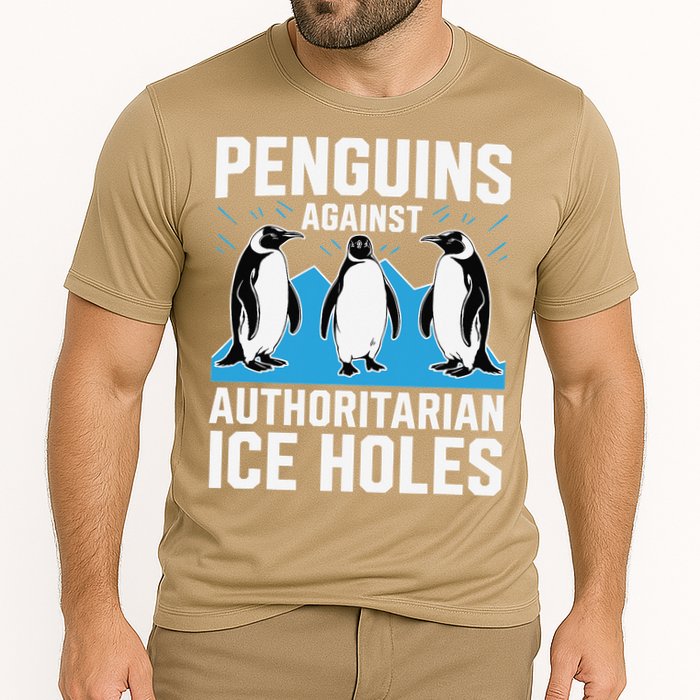Penguins Against Authoritarian Ice Holes Resist Penguin Cooling Performance Crew T-Shirt
